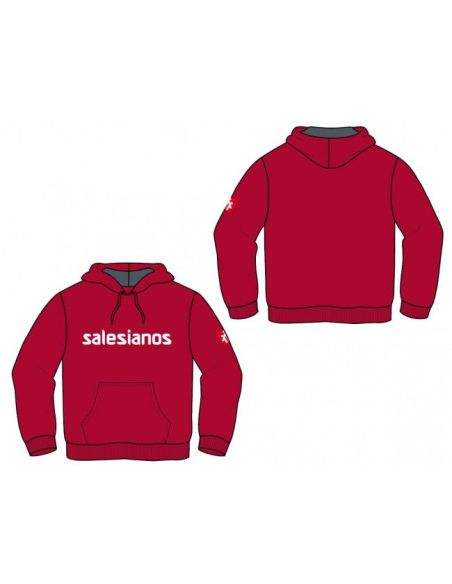Sudadera Capucha Granate Salesianos Lugo Talla 10